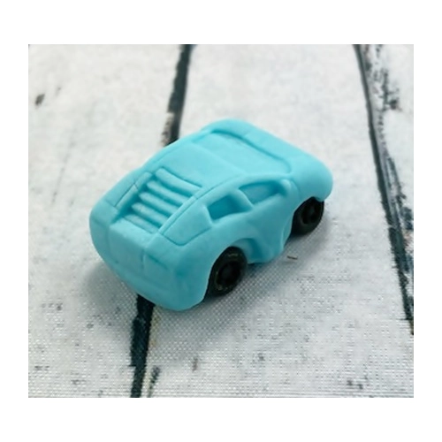 Figurka cukrowa autko niebieskie do dekoracji tortu ozdoby na tort samochód auto